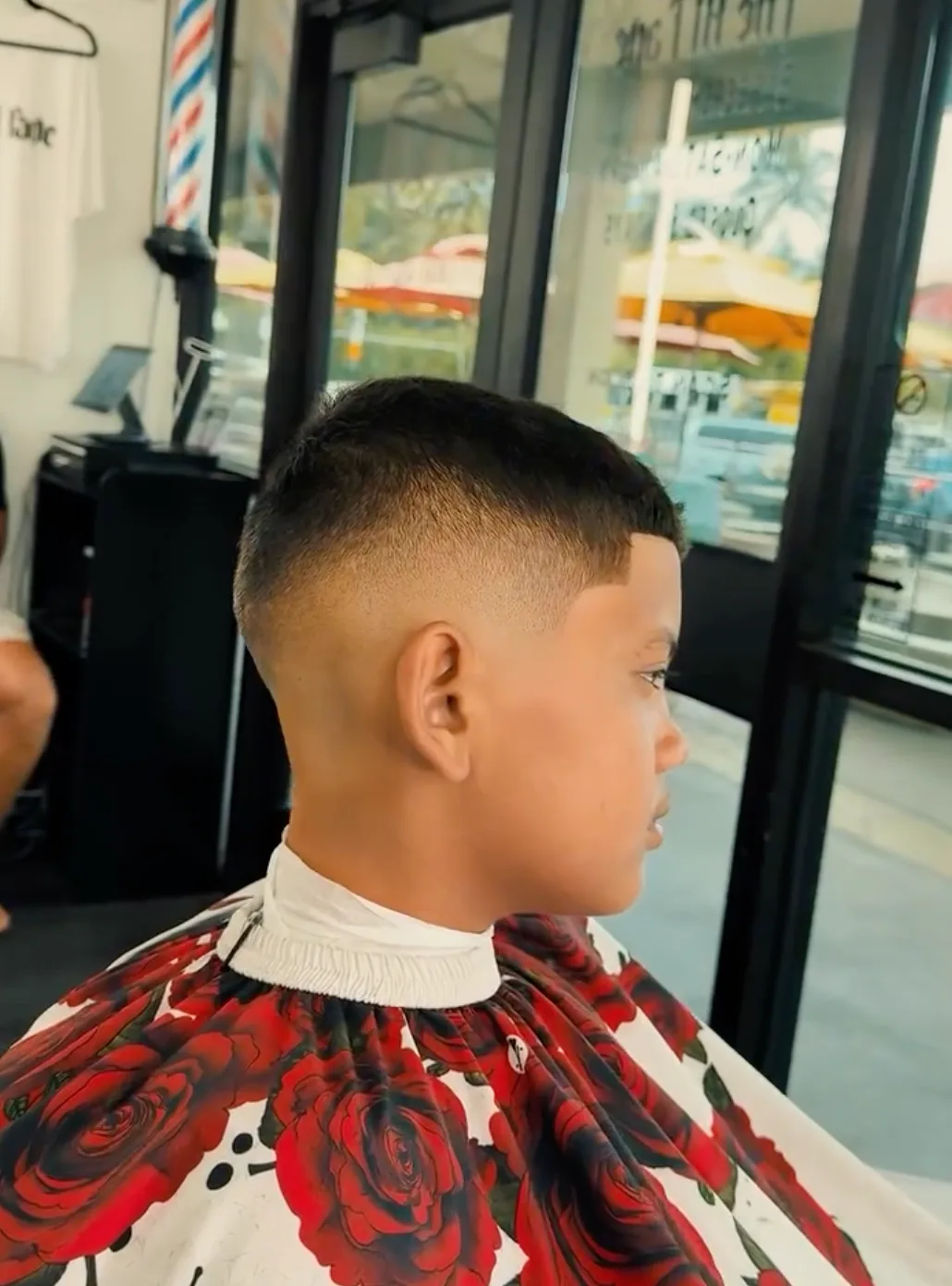 Mid fade with styled top